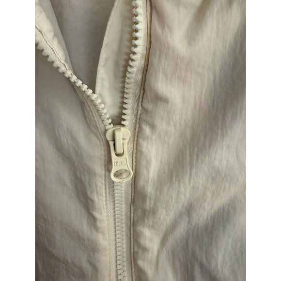 Adidas WND Wind Motion Hooded Sports‎ Jacket Primegreen L Cream Orange Black - Picture 4 of 10